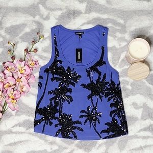 Paradise sequins sleeveless top 🌴